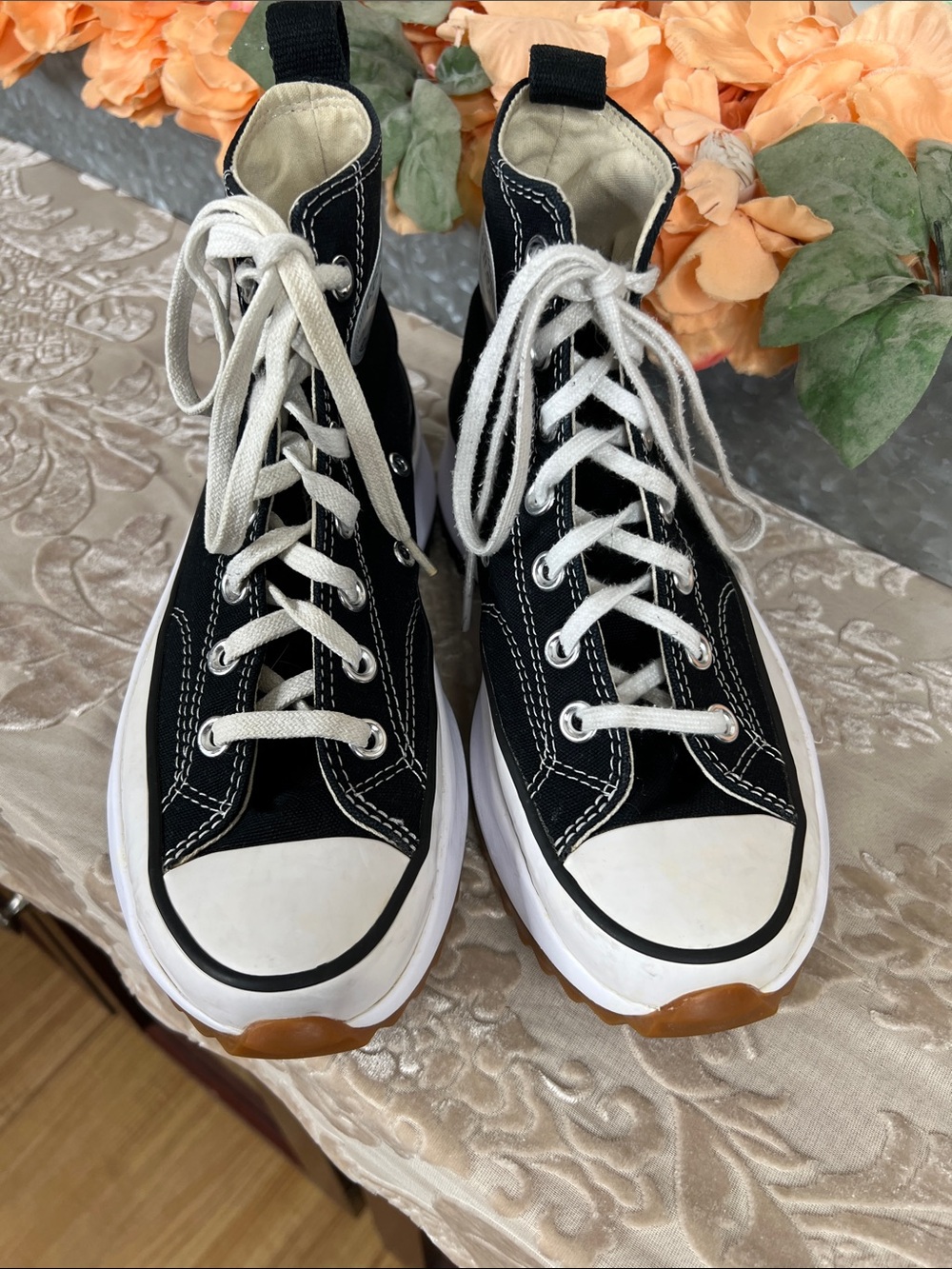 Converse Run Star Hike HIGH Top Unisex Sneakers 166800C Black Canvas - Picture 3 of 11